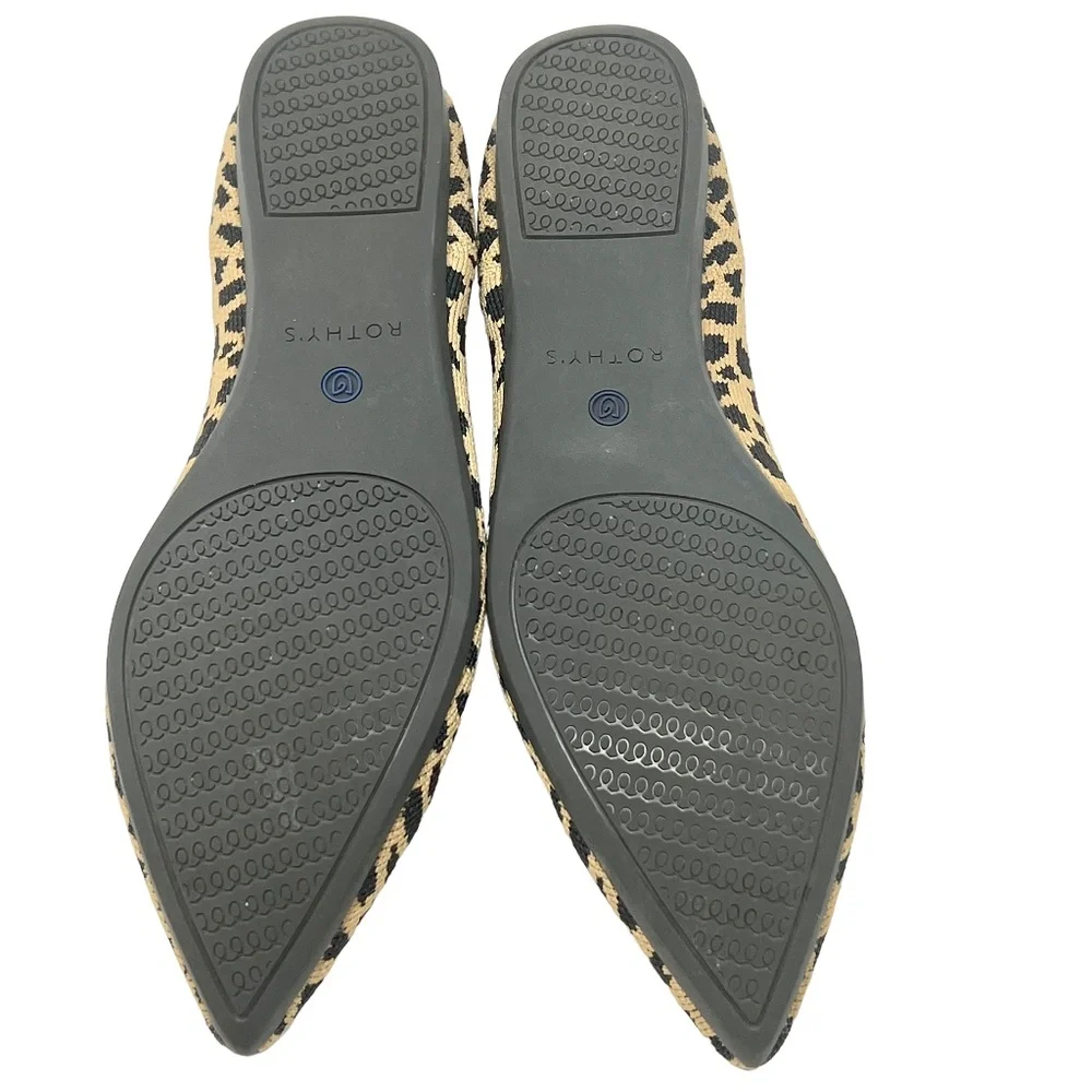 Rothy's women's Retired "The Point" Animal Print Flats size 8 - Picture 8 of 12